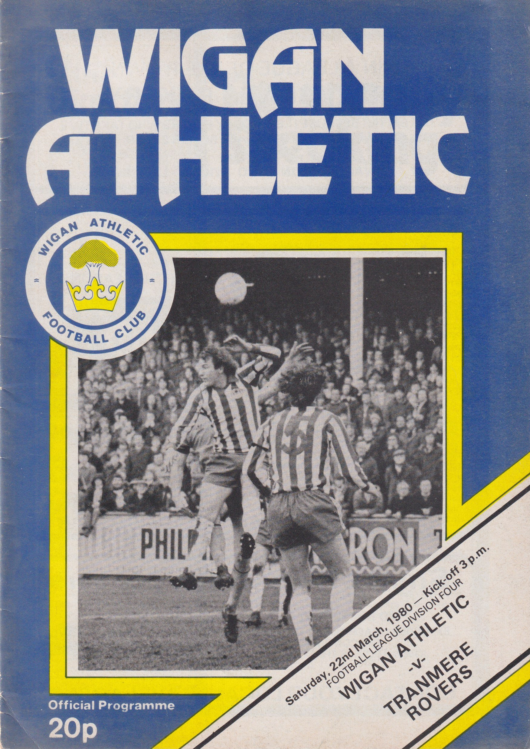 Wigan Athletic v Tranmere Rovers match programme